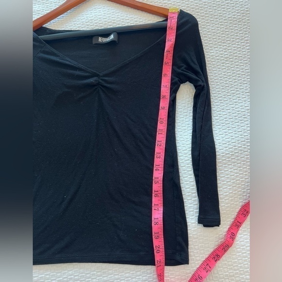 Reformation Ribbed Ruched Front Top - Picture 8 of 10